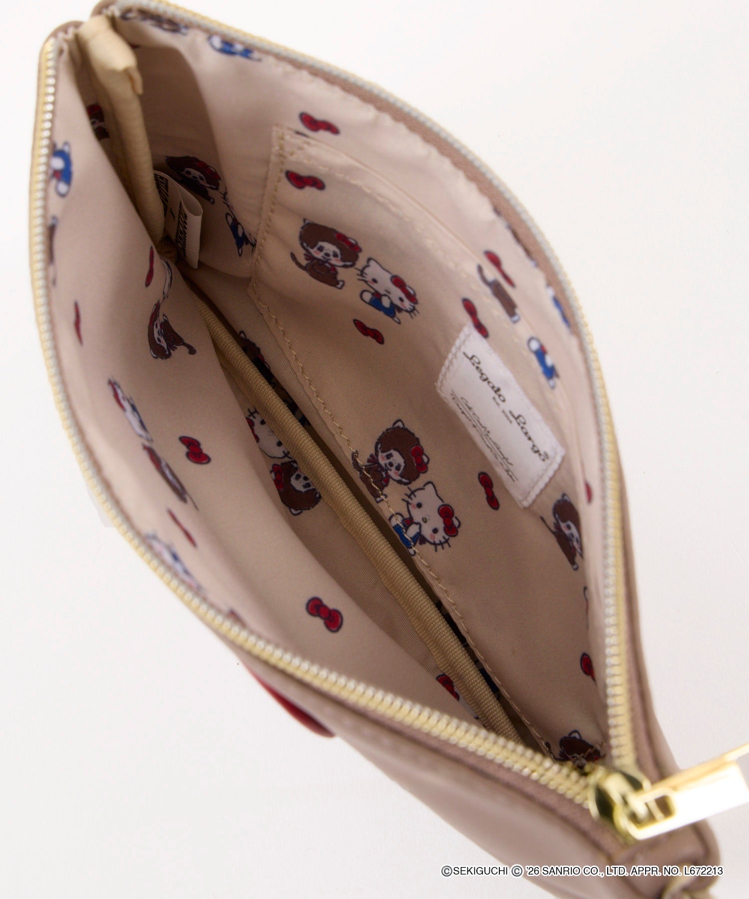 🎀【預訂】Monchhichi × Hello Kitty Ribbon Pouch B