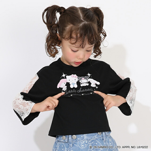 🆕【⭐訂購⭐】日本直送 🇯🇵🌀#Sanrio 蕾絲邊 長袖Tee［2款選］🌀 [ELIA-0094][261013]