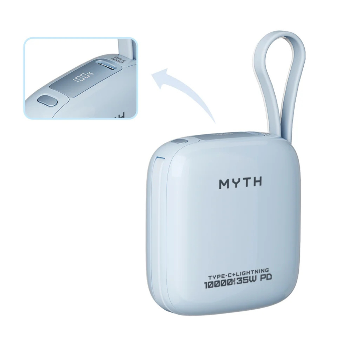 Myth K13A 迷你內置線PD35W 10000mAh 移動電源