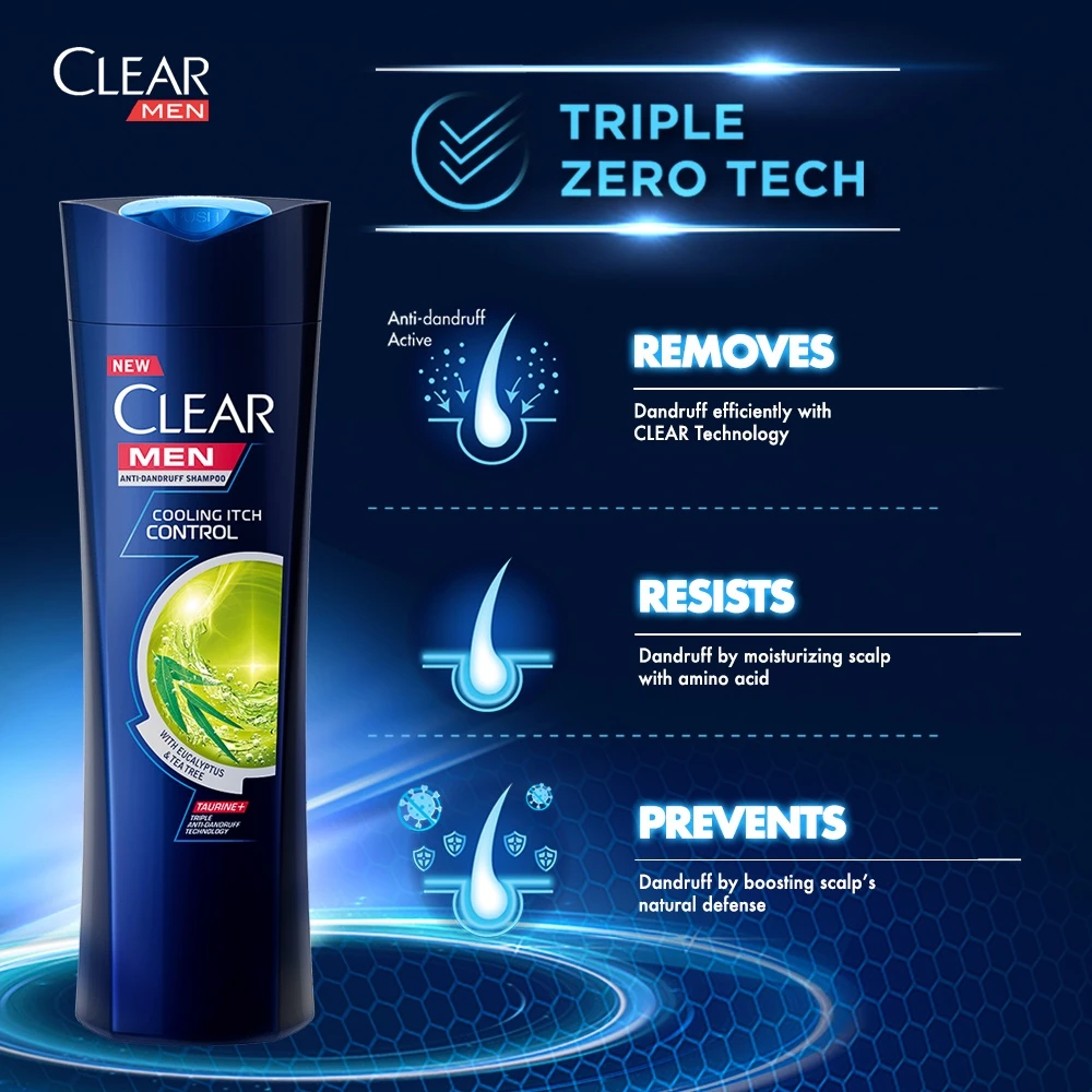 Clear Men Shampoo 315ml / 300ml Ice Cooling Itch