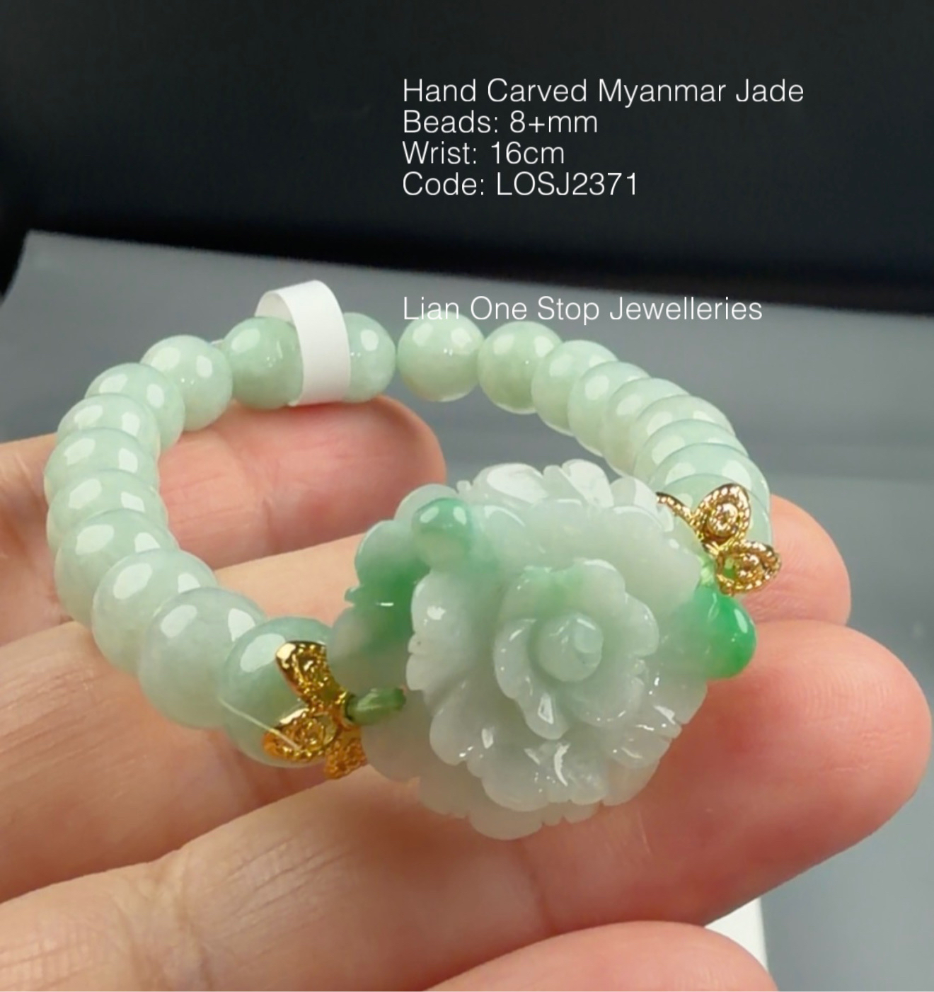 Code: LOSJ2371 Hand Carved Myanmar Jade  