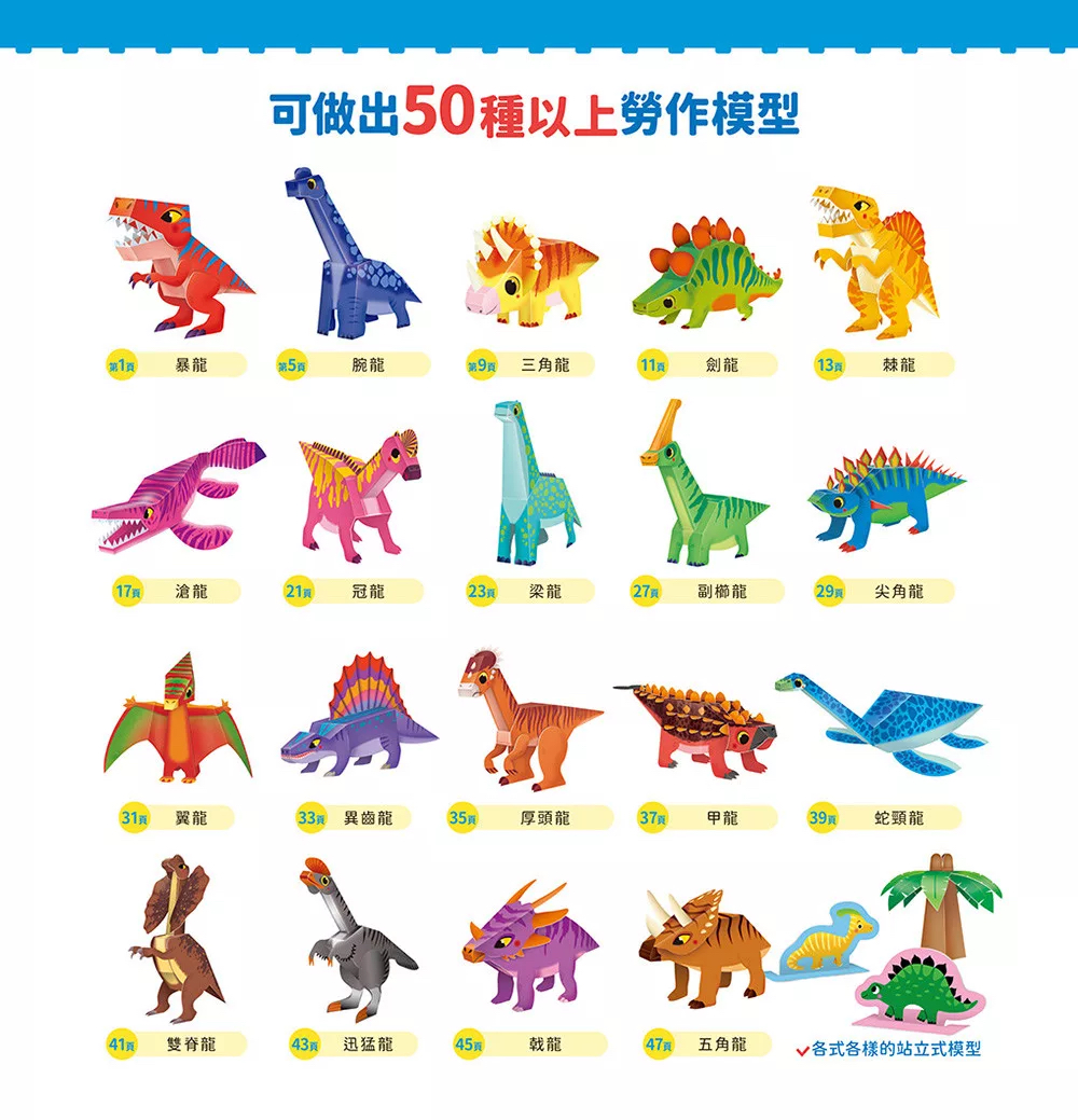 🔸預購貨品🔸恐龍立體模型：不需剪刀，輕鬆做出50個紙模型勞作
