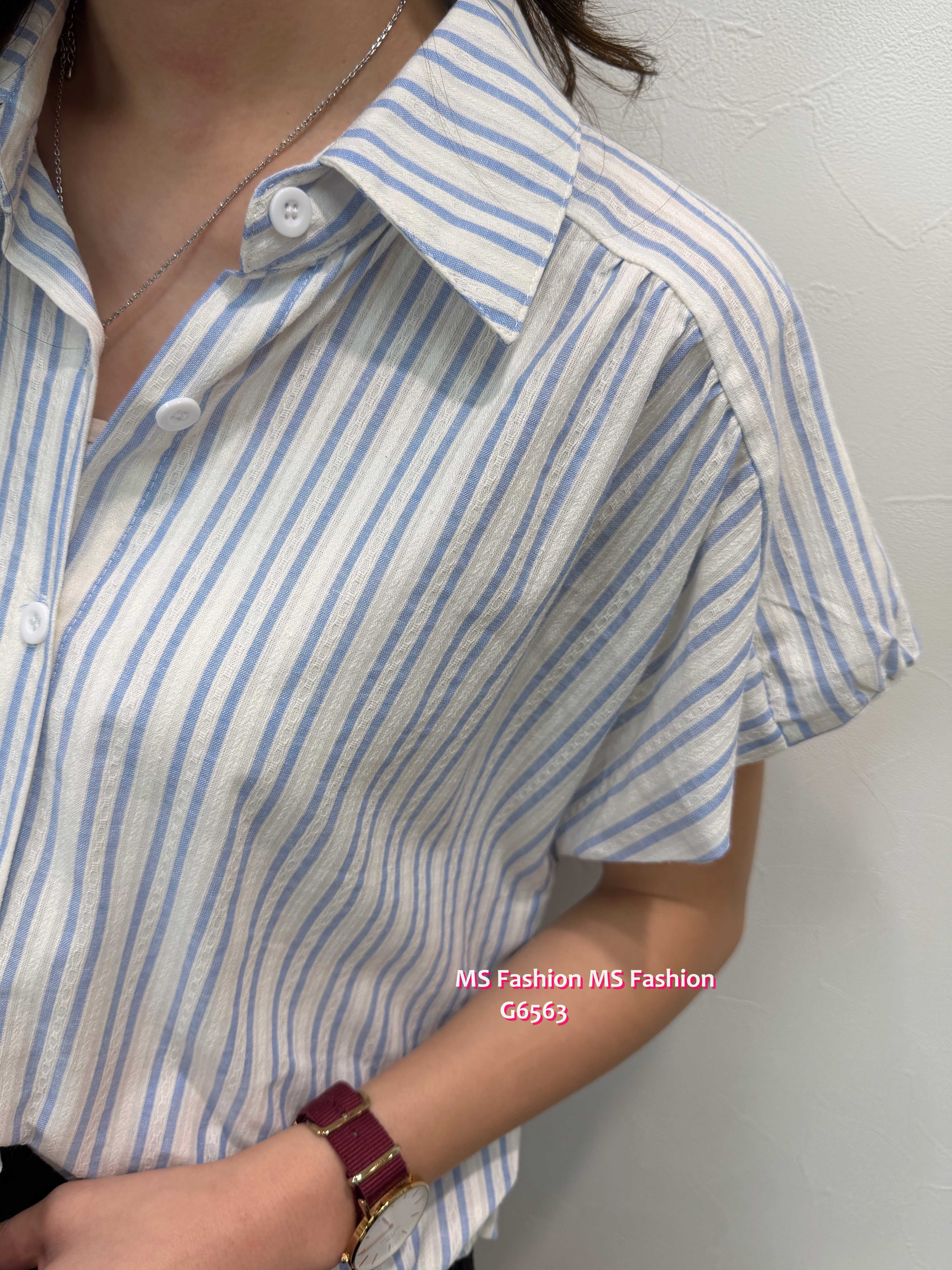 G6563 簡約有款條子恤