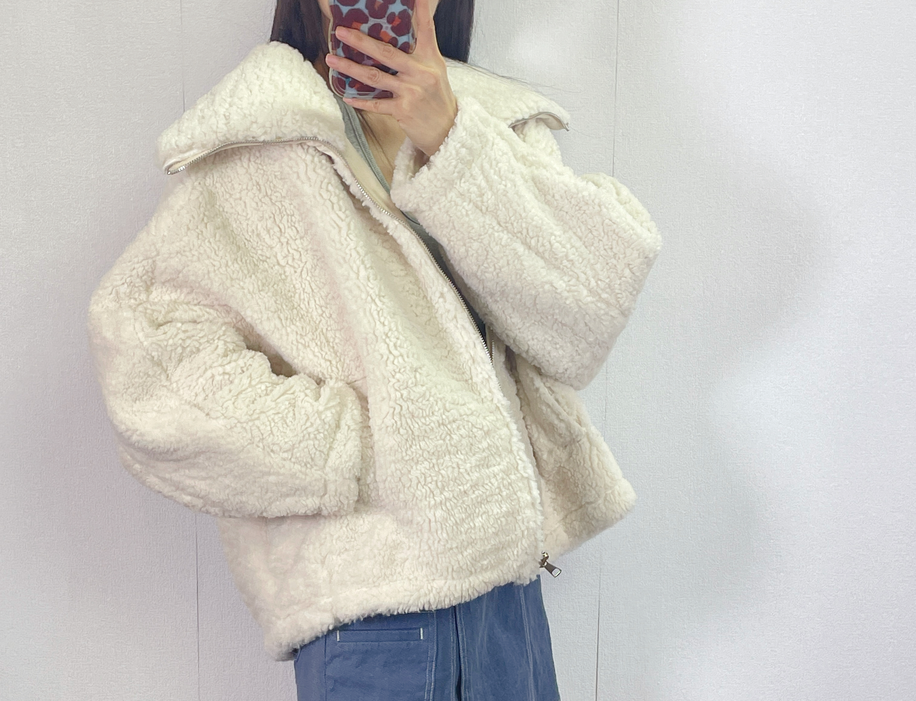 K5535 鬆身款羊羔毛褸