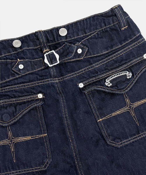 0509 Shinchiback Semi-Curved Pants - Blue Denim - 0509 신치백 세미 커브드 팬츠 - 블루데님