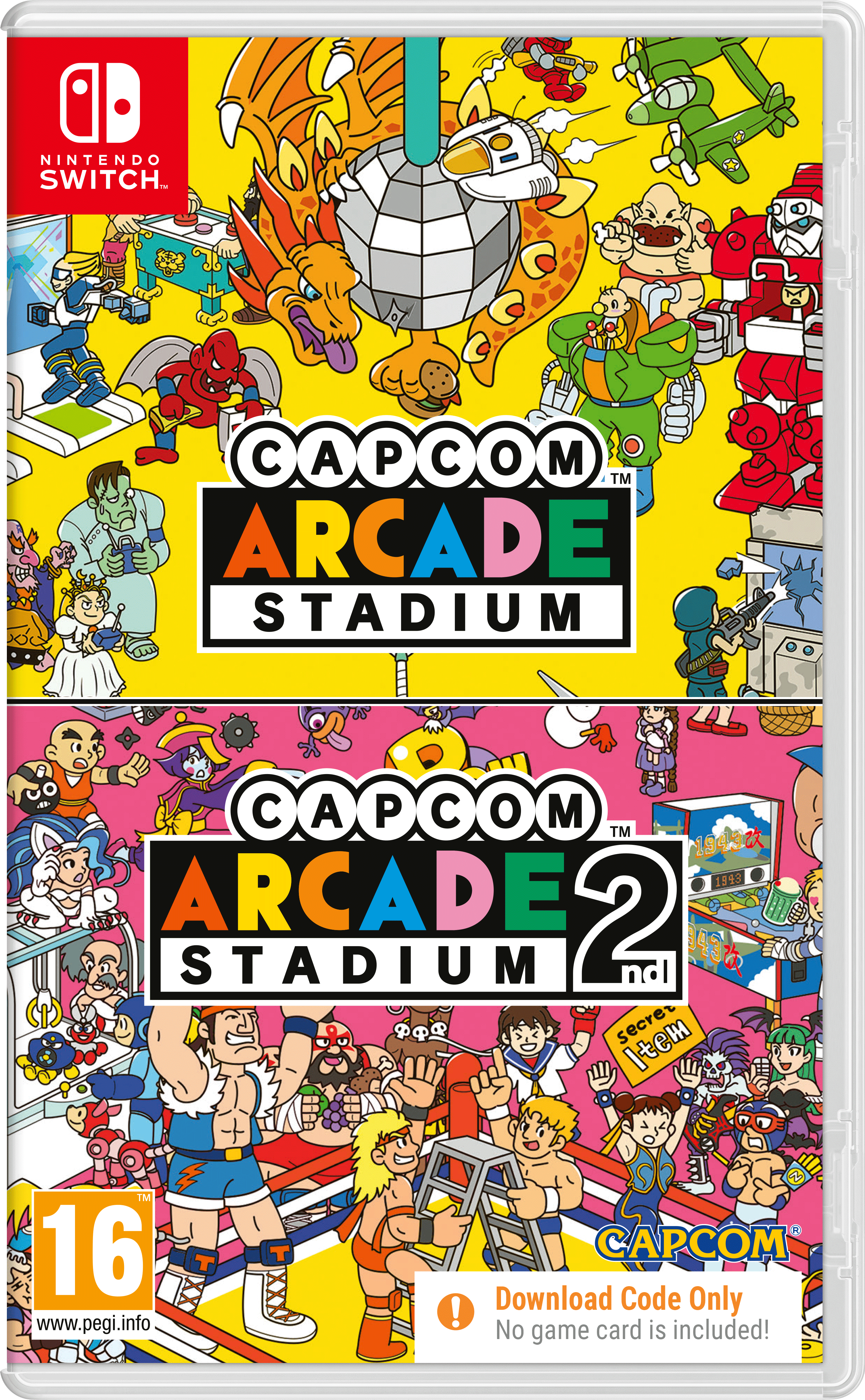 NS Capcom 大型電玩博物館 1+2 合輯  ( 歐洲版下載碼 ) Capcom Arcade Stadium 1 and 2 (Code in a box) NSW-4123