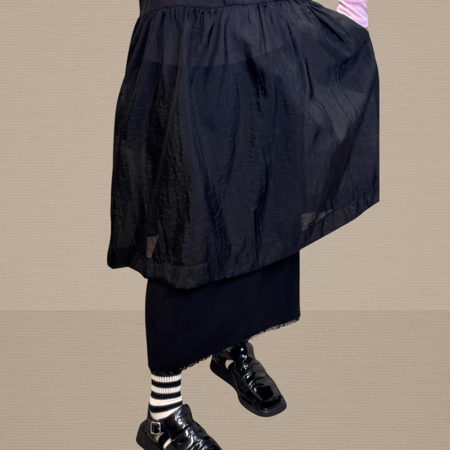 221126 半截喱士腳長裙 腰 68-110 Hip 108-128 長 80