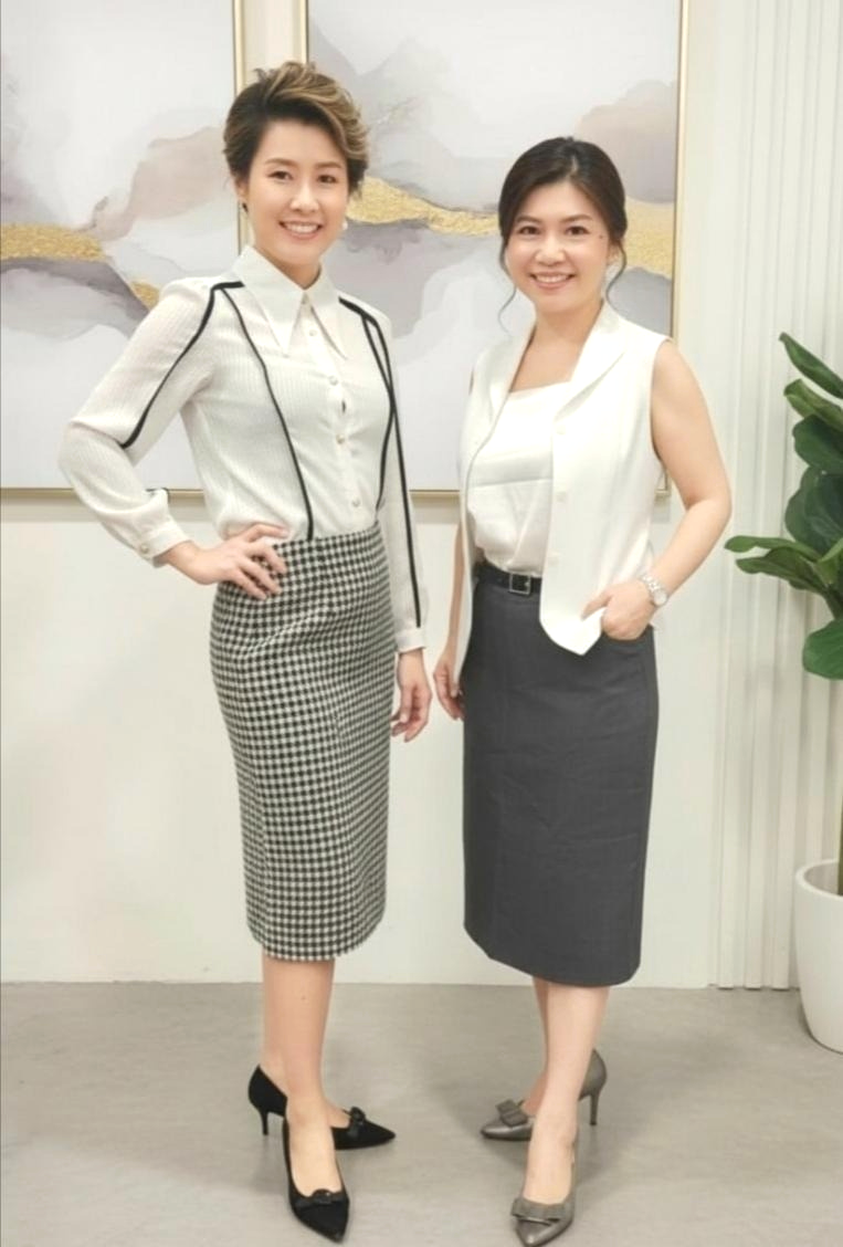 White Blouse with Bold Line