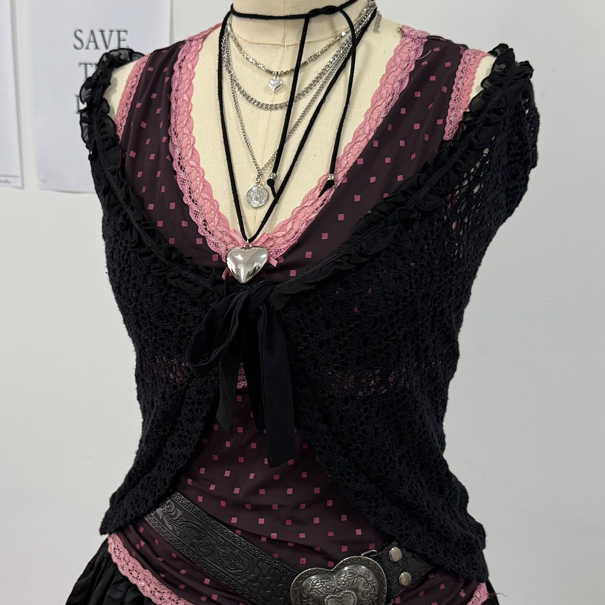 [On Sale] Tie-Front Crochet Cardigan