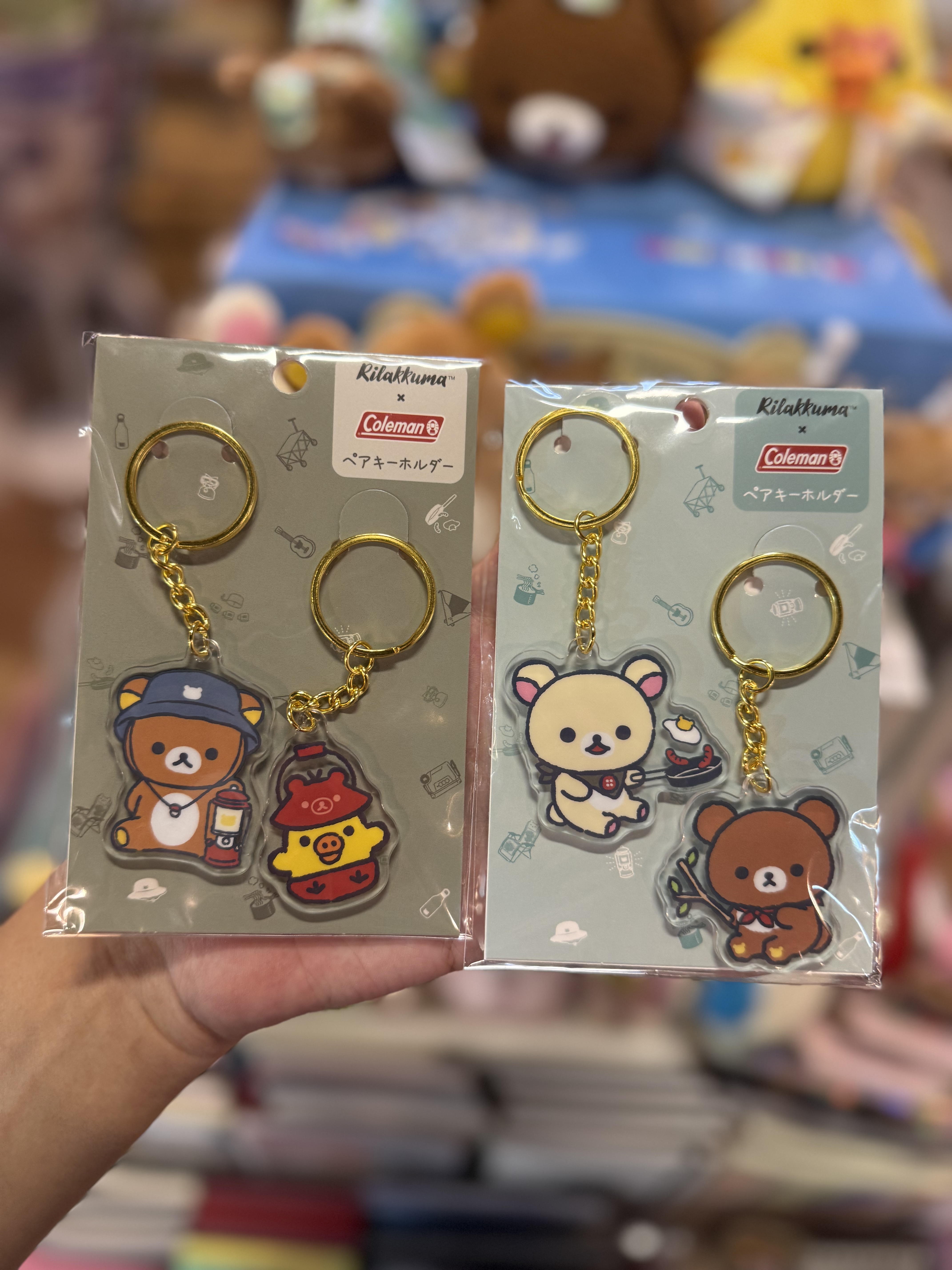 《現貨》全新日本專店限定 rilakkuma  x Coleman 對裝匙扣