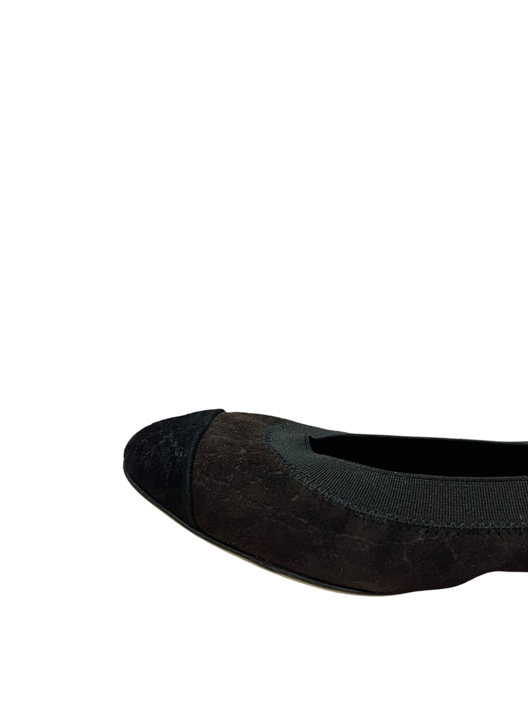 Pre-Owned Chanel Suede Cap Toe Ballerina Flats / Product Code: 080520