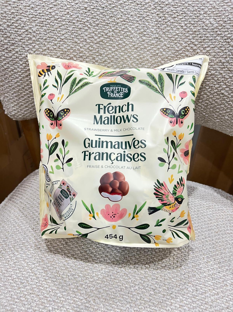 加拿大直送預購  Truffettes de France 🍓士多啤梨牛奶朱古力棉花糖454g 