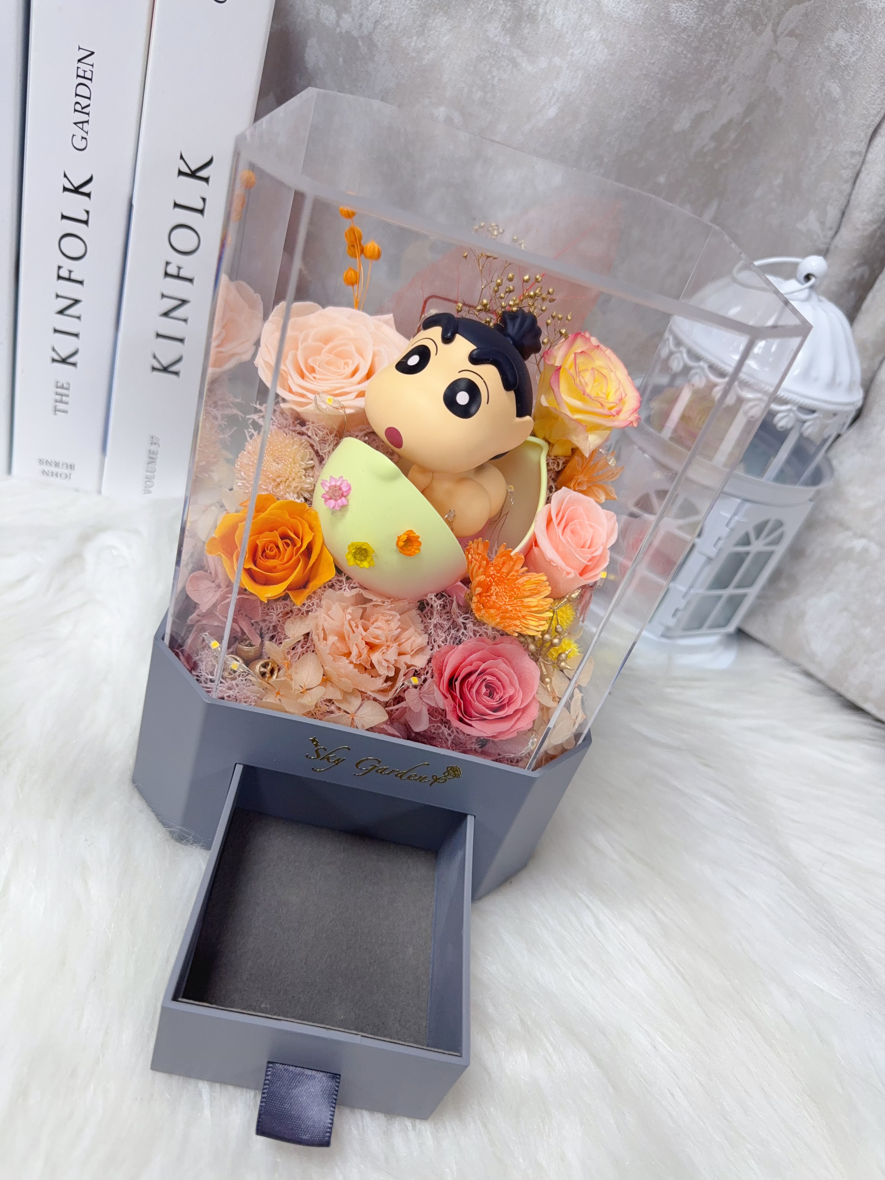 小新屁屁橙永生花花盒