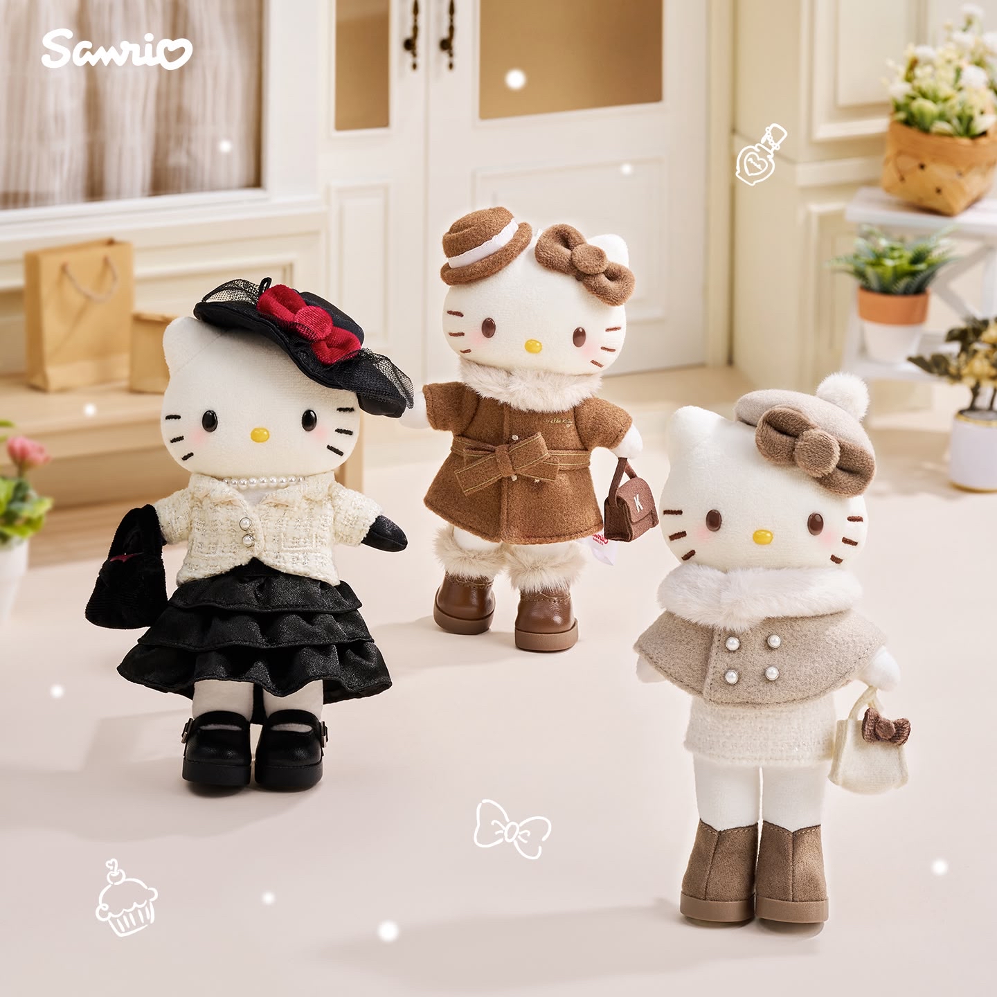 上海限定Sanrio盒裝Hello Kitty秋冬系列長腿公仔