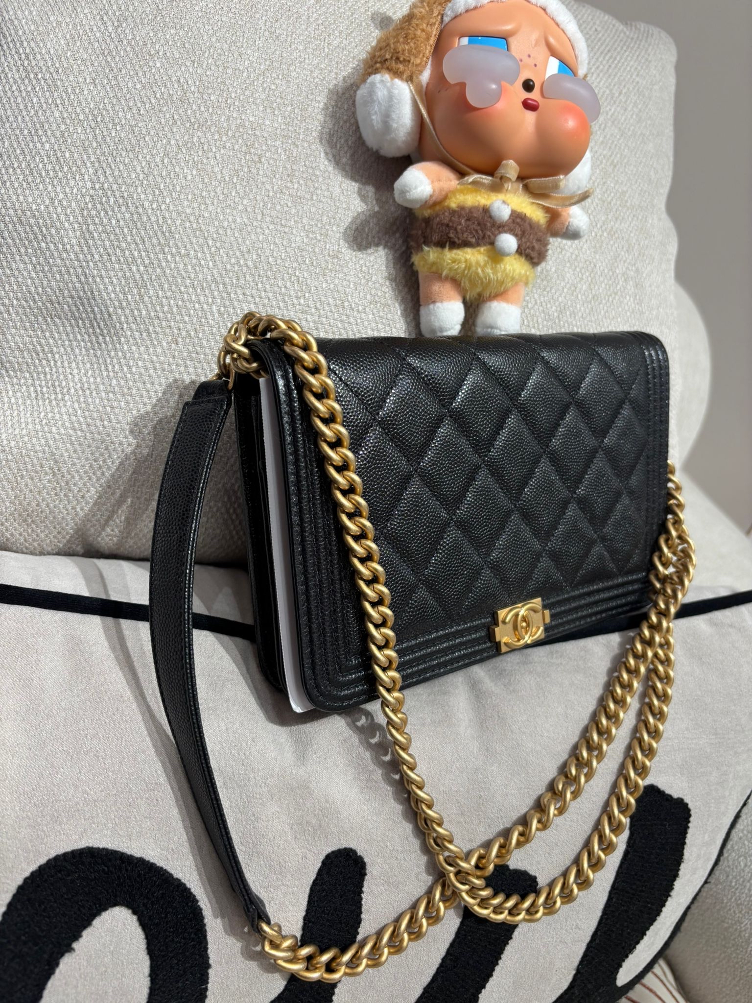 全新 Chanel boy Chanel wallet on chain 100%Authentic ,全新未使用品 ✅專門店收據✅晶片✅dust bag✅box 