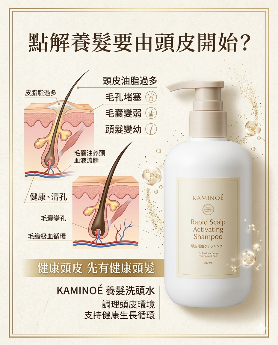 16/3 出貨 增長頭髮必用《外泌體-KAMINOÉ Rapid Scalp Activating Shampoo 頭皮活性ケアシャンプー》