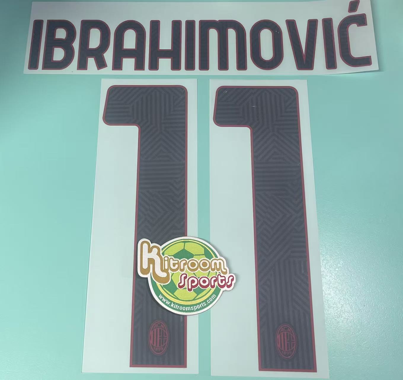 2021-22 AC Milan Away Nameset #11 IBRAHIMOVIC