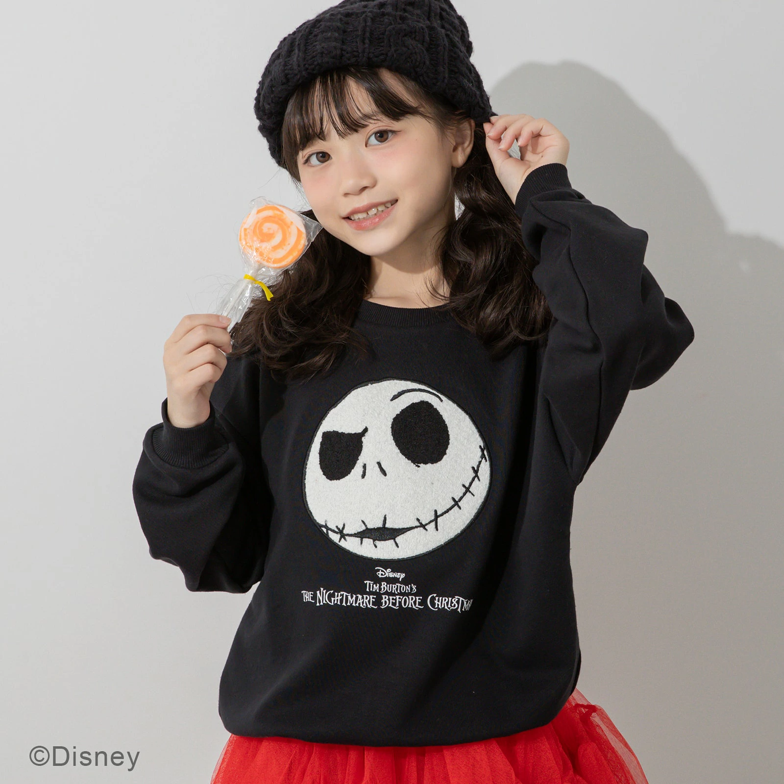 🆕【⭐訂購⭐】日本直送🌀 #Disney The nightmare before Christmas 印花/刺繡束袖衛衣 [2款選] 🌀[PLJA-0047][261105]