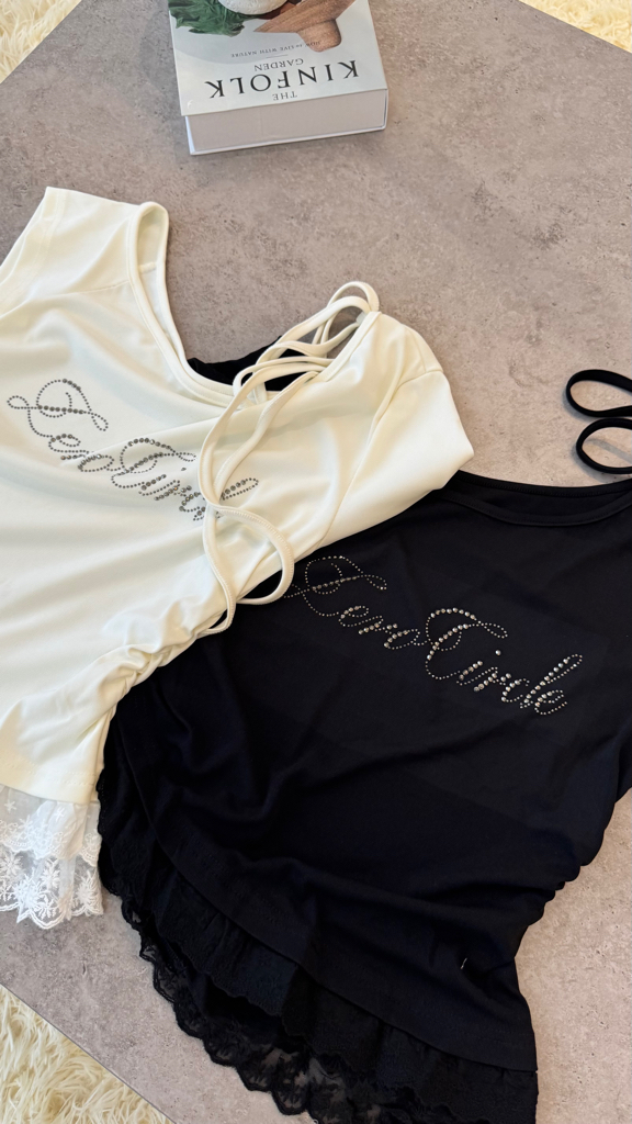 小众个性露肩蕾丝拼接 ｜CN01238516