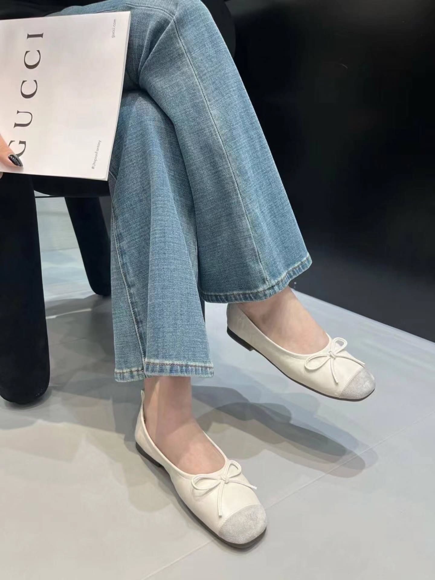 6638-32 法式蝴蝶结平底鞋 🇨🇳