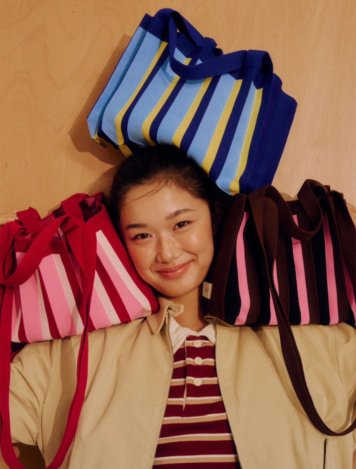 PLEATSMAMA New Mini 2 Way Bag 兩用購物袋 (Oxford Blue)