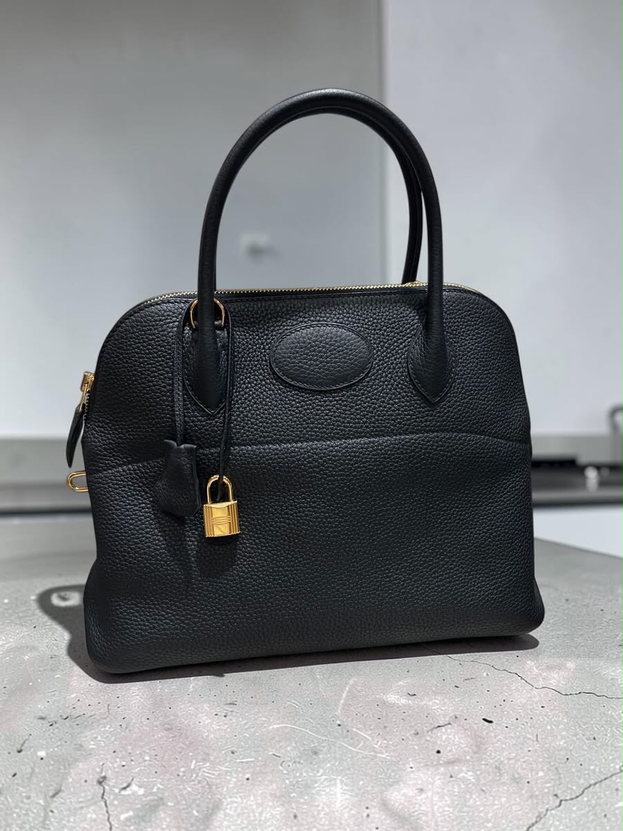 Hermes Bolide 31,STAMP C 黑色牛皮金扣 100%Authentic,98%new  ✅key lock ✅肩帶✅塵袋✅box