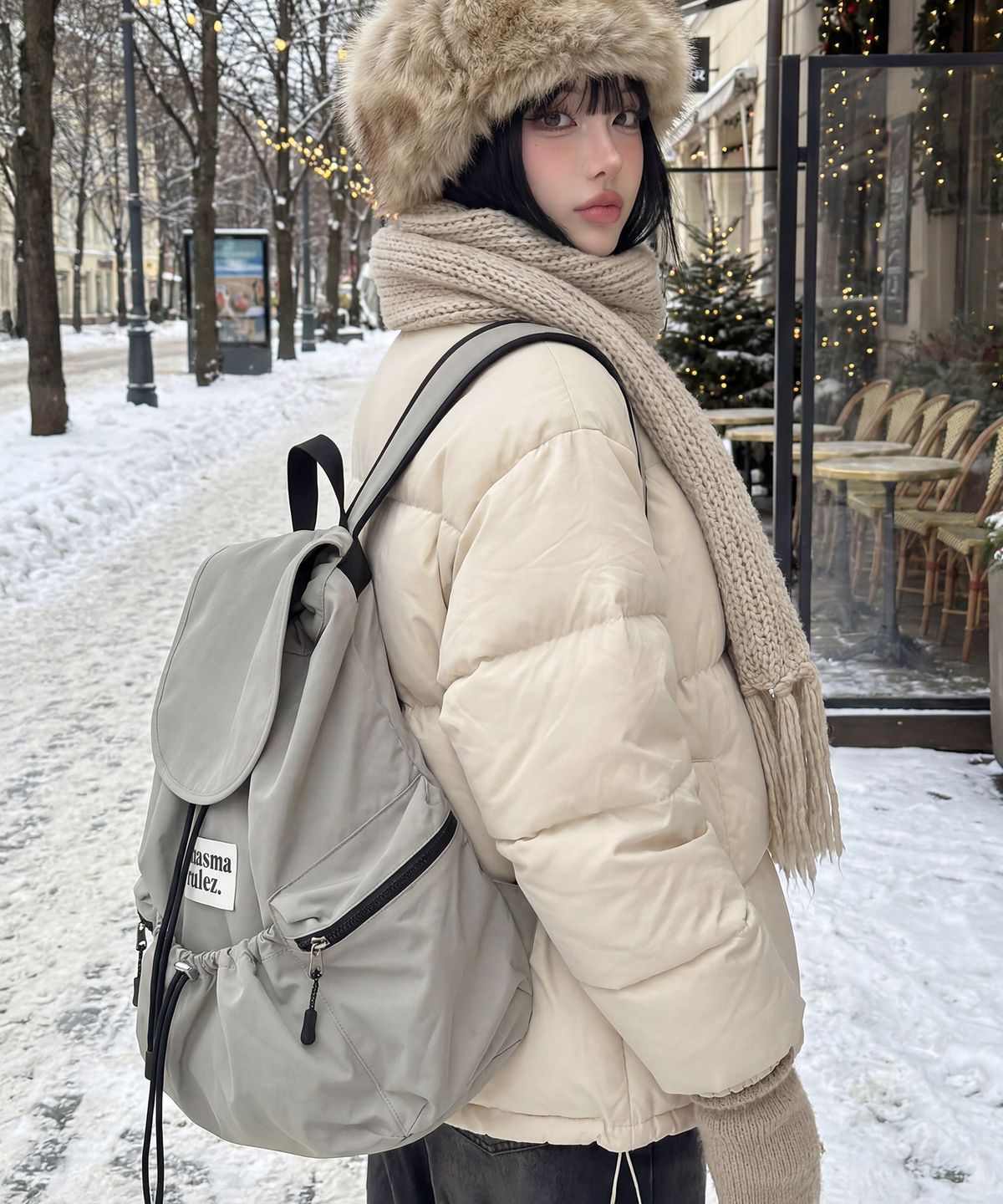 🇰🇷訂購｜Masmarulez｜String flap backpack 4色