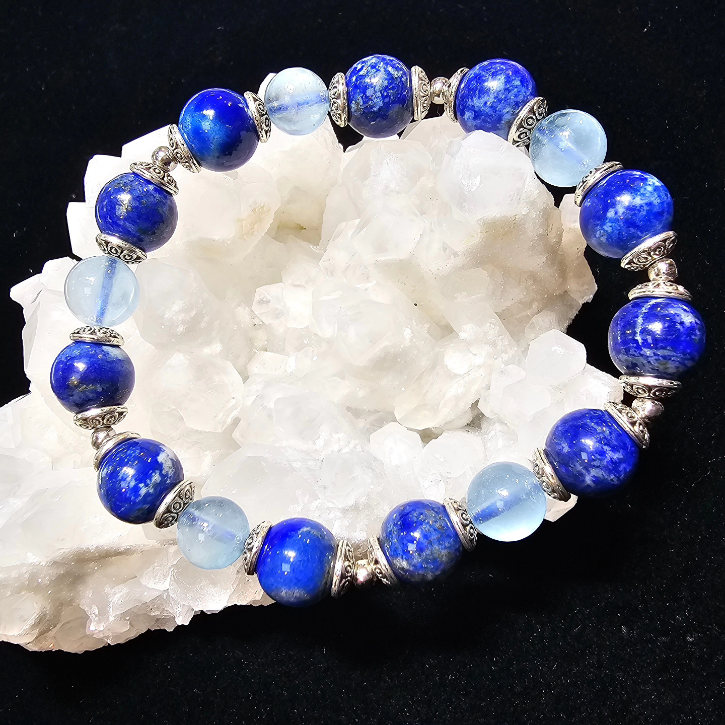 海藍寶青金石藏銀手鏈