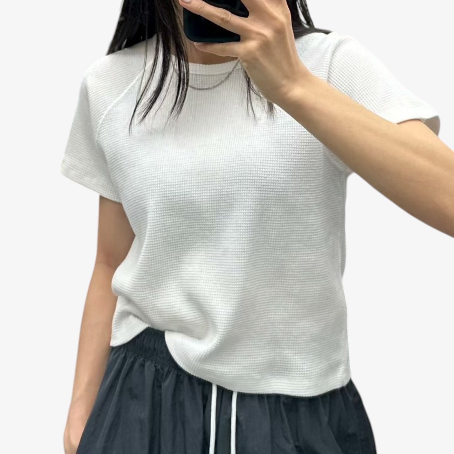 221059 格紋淨色Tee