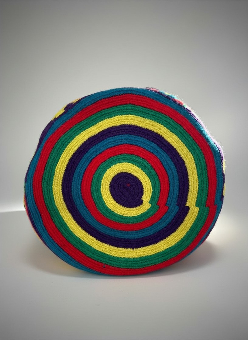 【背得起嘅藝術品】哥倫比亞正宗 Wayuu Mochila 手工民族編織袋  [預計 : 6月中至尾發貨] (PO-WY-PURRED-G04)
