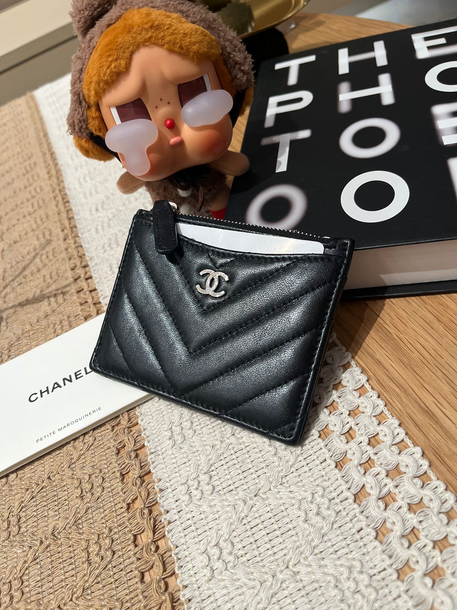 CHANEL Card Holder AP0219 黑色銀扣短身拉鏈款銀包  100%Authentic, 95%new ✨✅晶片✅dust bag 