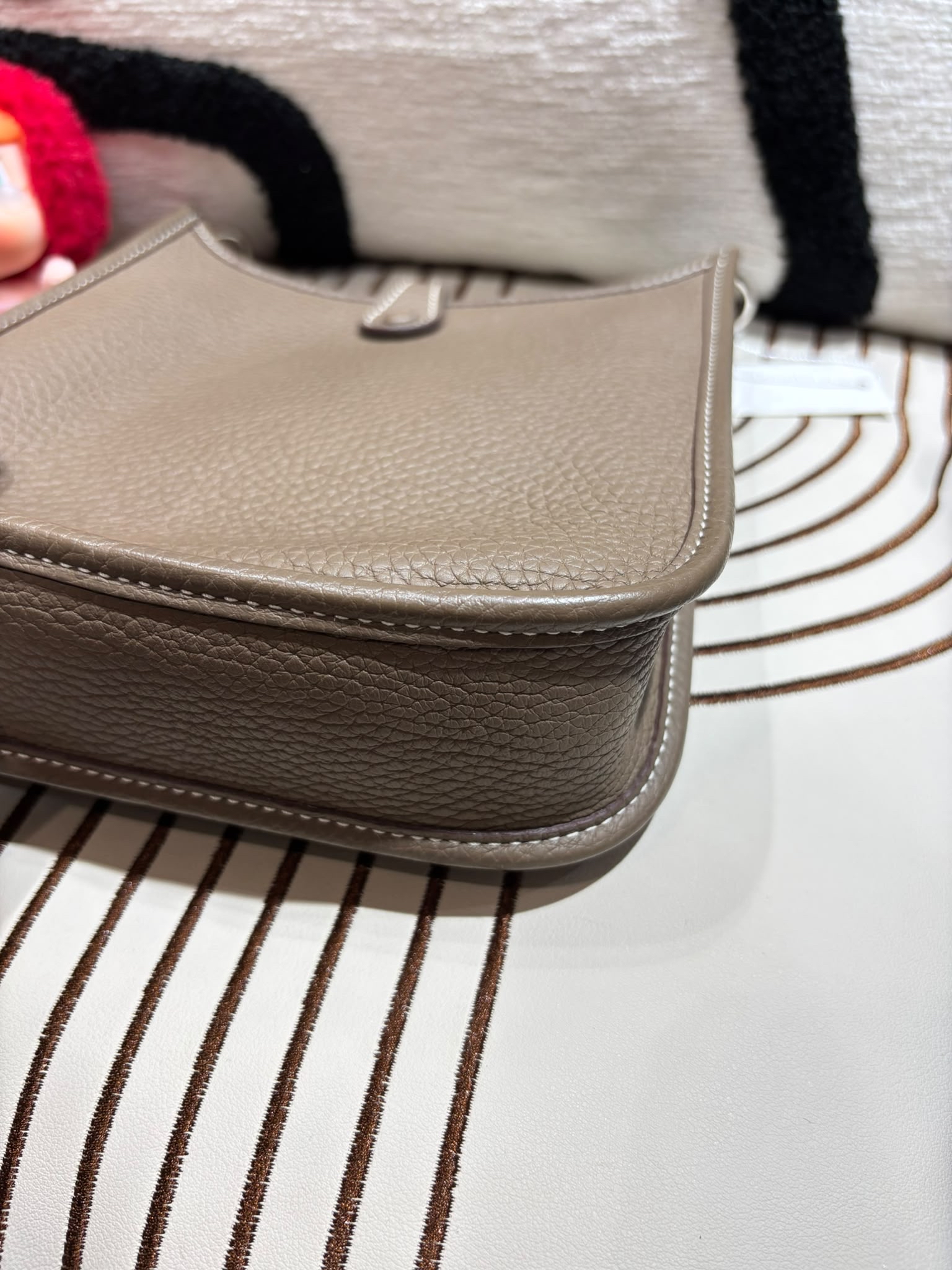 Hermes mini Evelyne,STAMP Z 大象灰 Etoupe 100%Authentic,98%new ✅內袋✅Dust bag