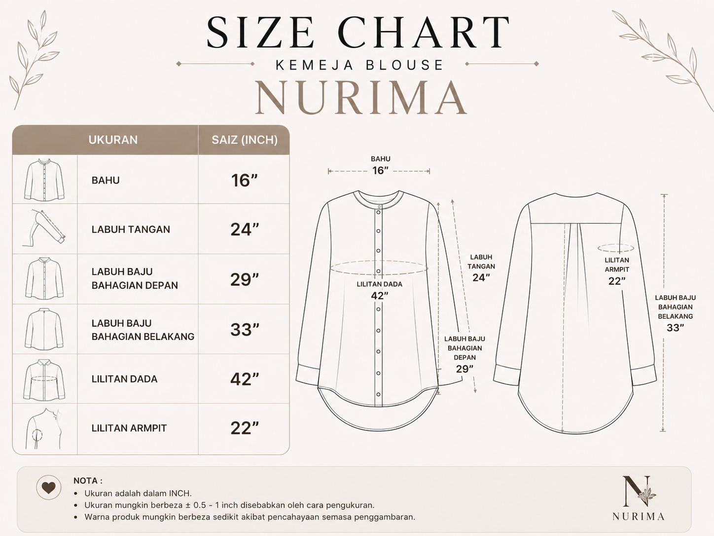 BLOUSE KEMEJA NURIMA