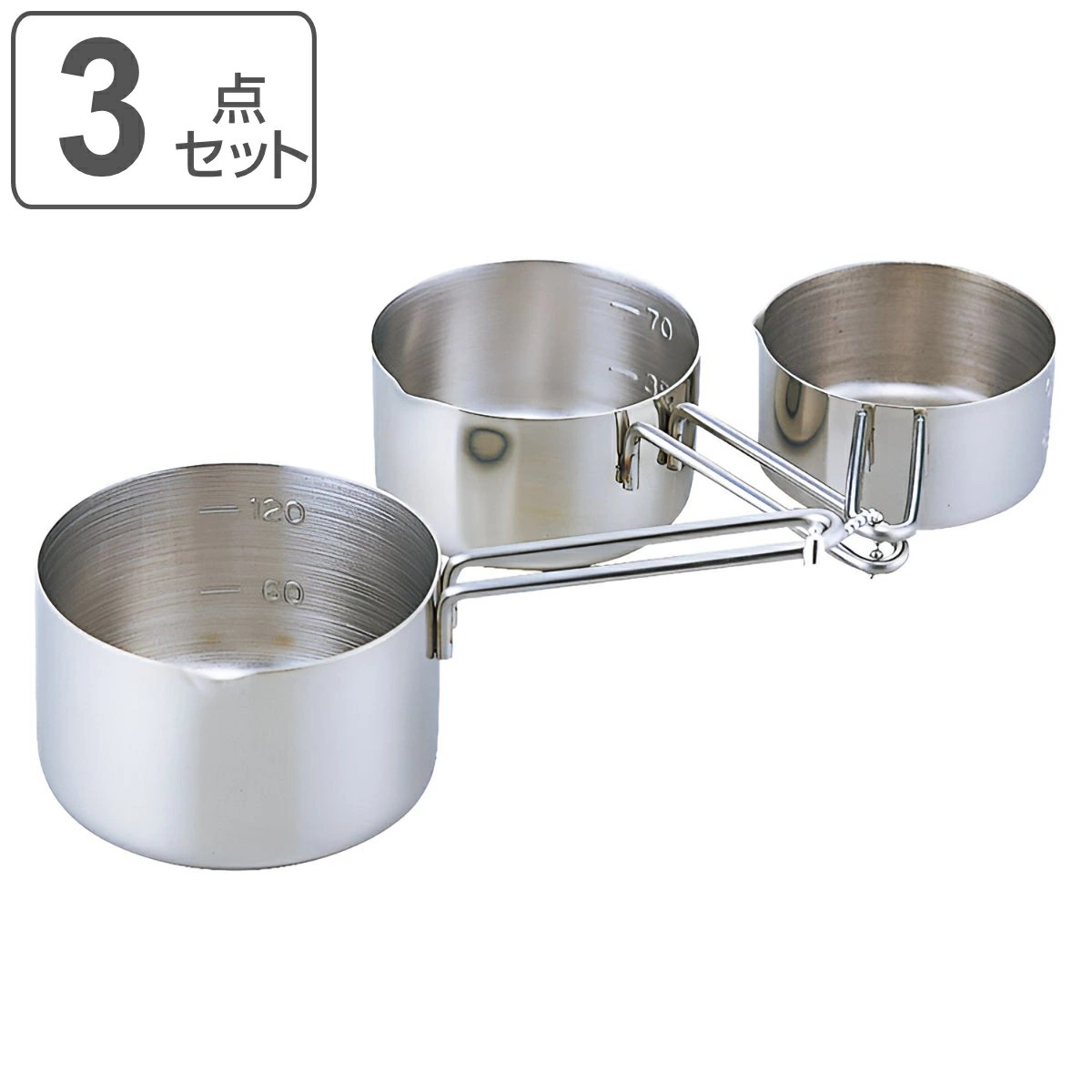 🔥🔥【日本製《佐藤工業》不鏽鋼計量杯三件組】