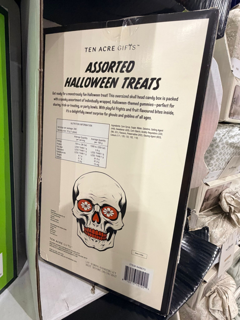 澳洲Costco 萬聖節🎃系列  Ten Acre Gifts 什錦萬聖節糖果 2KG - 怪獸/骷髏頭綜合萬聖節零食