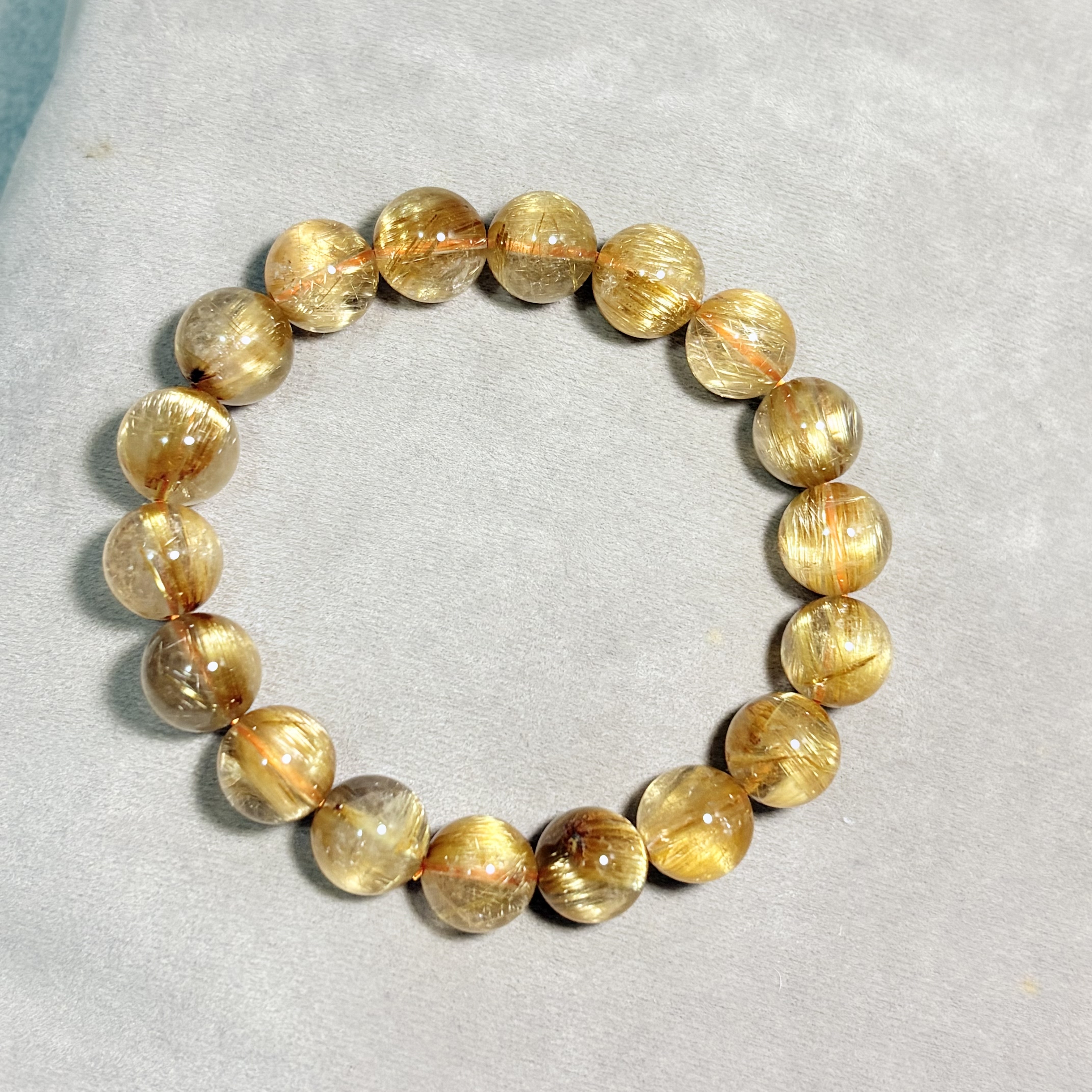 10.5mm金鈦晶晶石手串No.A5507