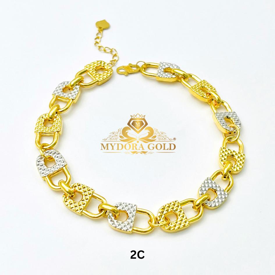 MYDORA Rantai Tangan Fesyen Safety Lock Link l EMAS 916/22K