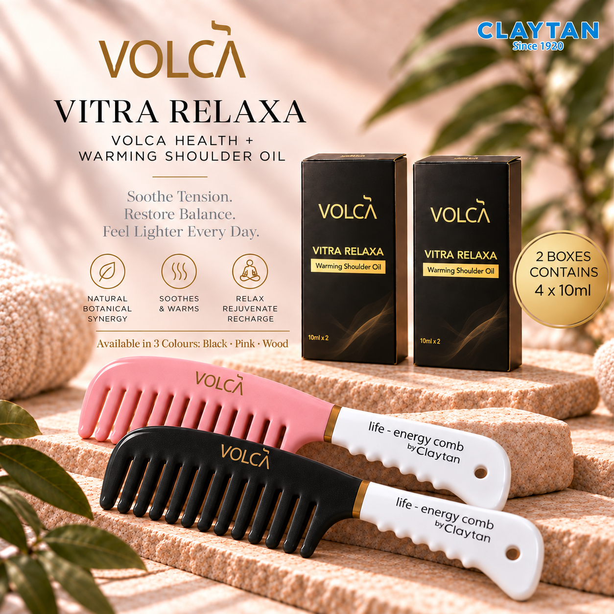 VOLCA Health Set | VOLCA Health + VOLCA Vitra Relaxa (Warming Shoulder Oil)
