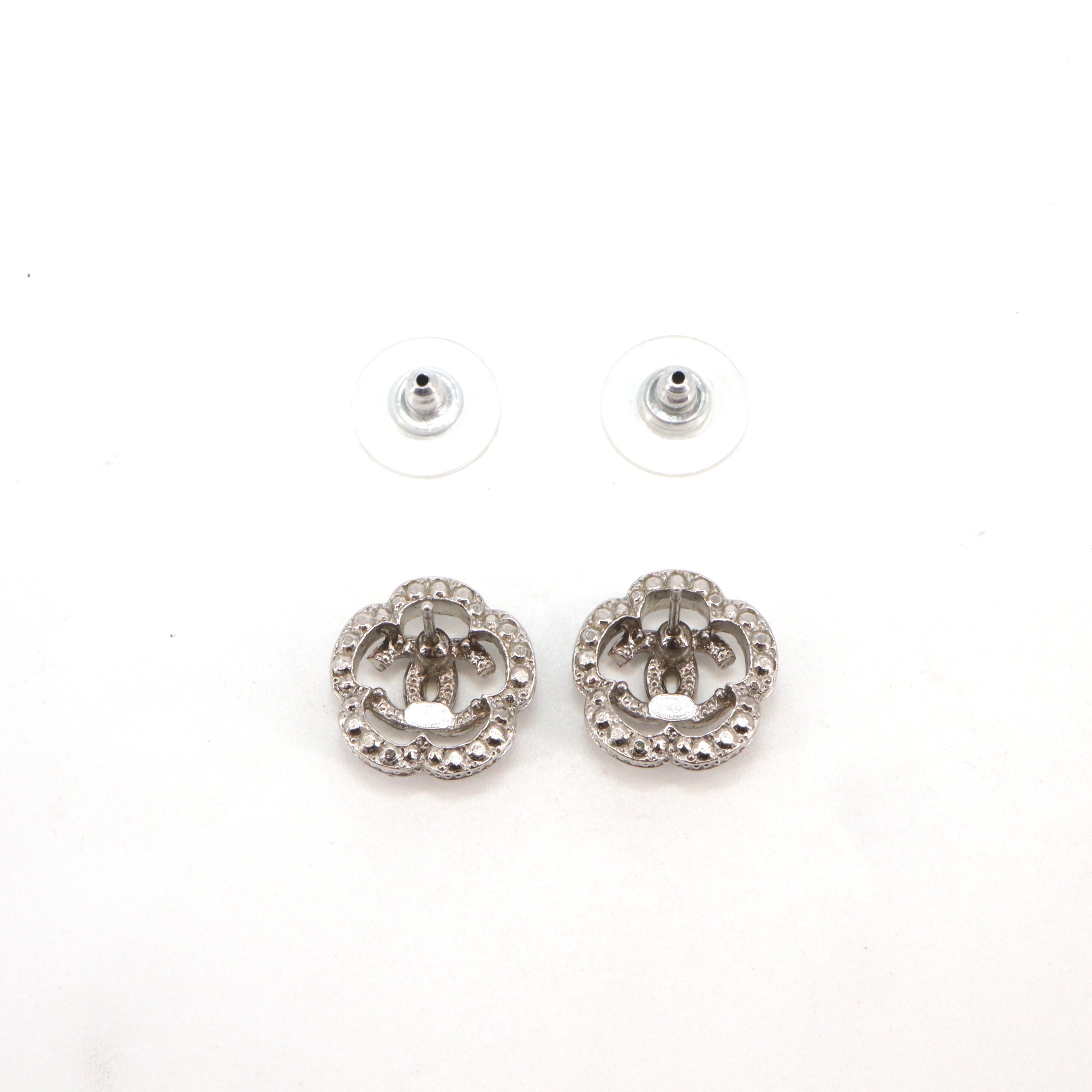 Chanel Coco Mark Rhinestone Piercing Earring
