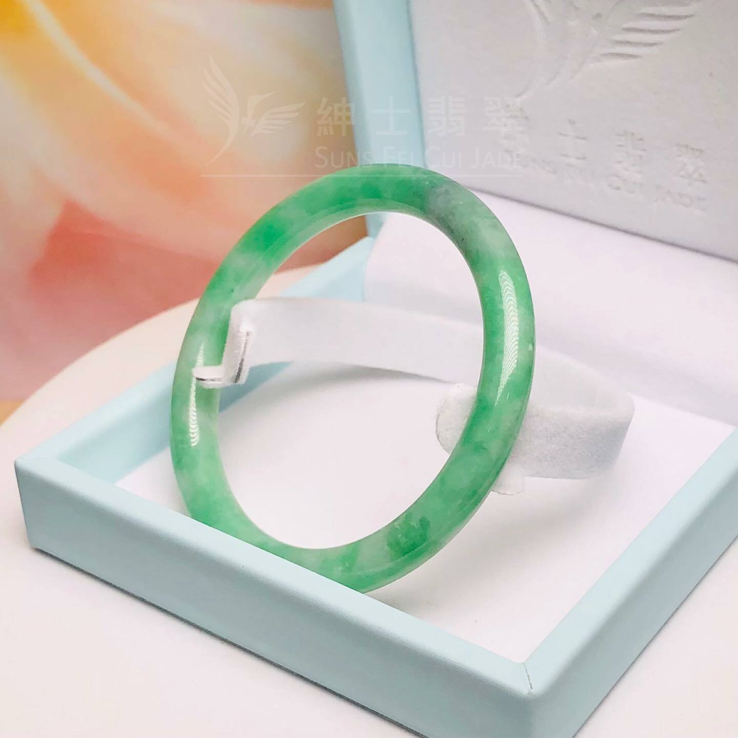 滿綠甜色圓鐲 50.6mm