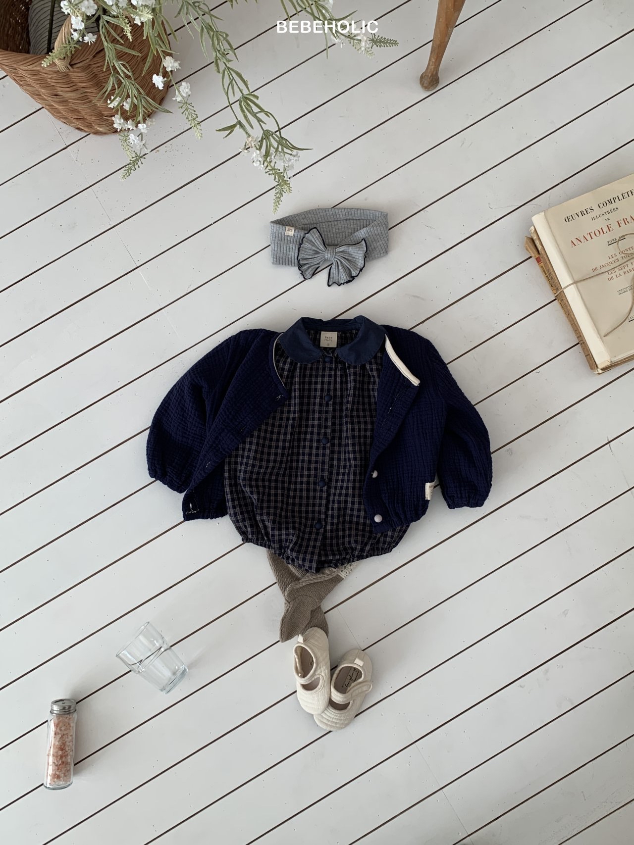 🌸預訂 韓國直送🌸🇰🇷BEBEHOLIC格紋包屁衣/吊帶燈籠褲