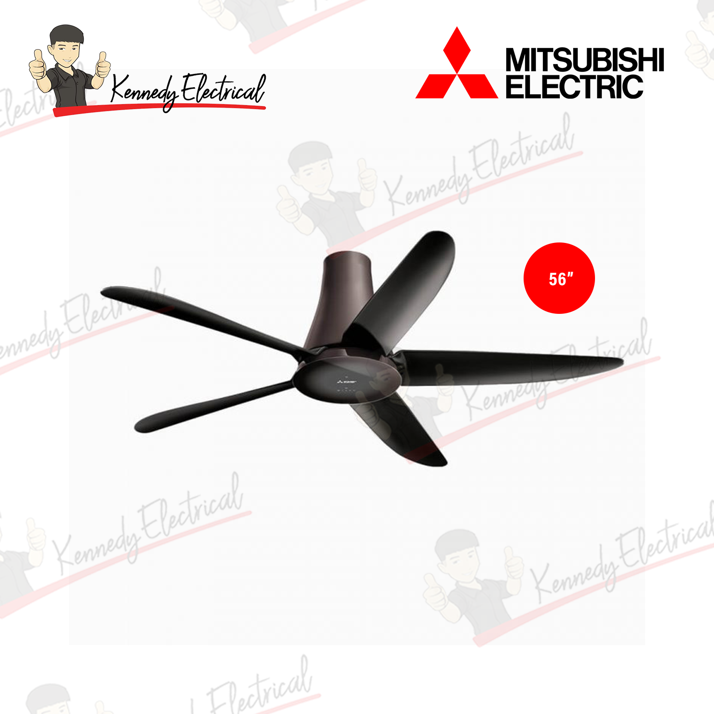 Mitsubishi 56" 5-Blade Remote Ceiling Fan C56-RW5-P