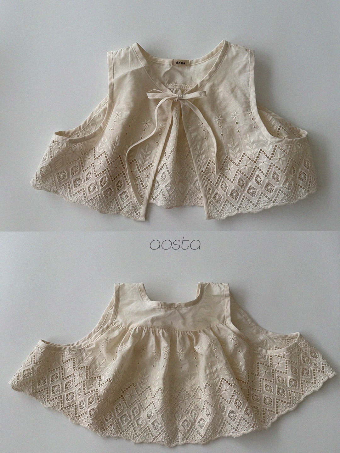Aosta | [Lace Jenny Open Vest]