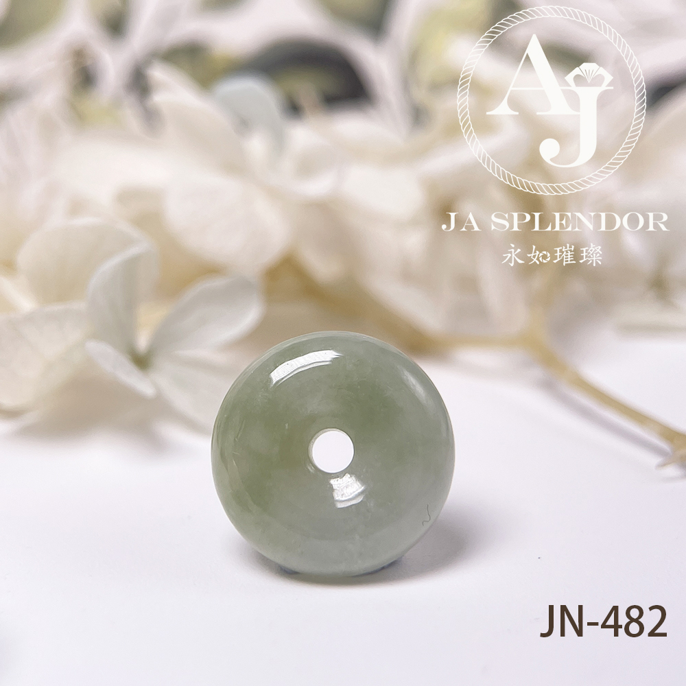 JN-478/482/492/494 天然翡翠A玉 冰潤秋香綠小平安扣