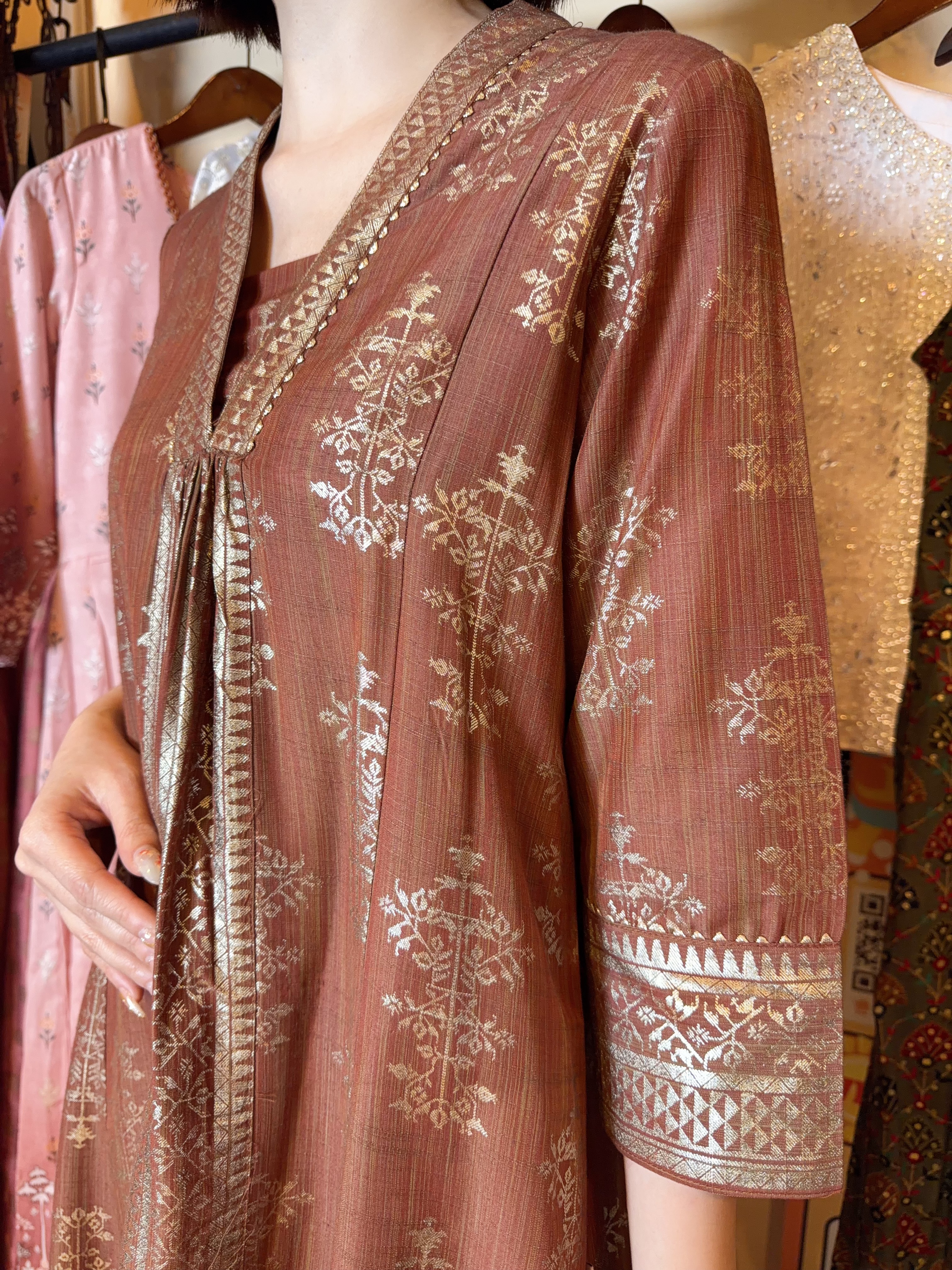 Orange X Choco Tone A-Line Foil Stamping OP47" #1412