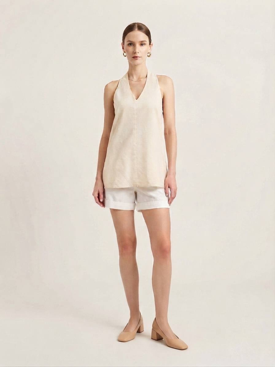 W6313A - Sleeveless Tunic