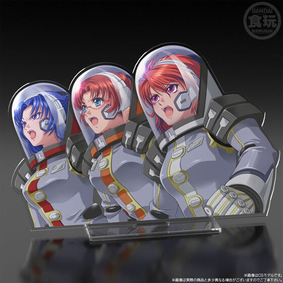 (預訂訂金 $100) (總價 $170) (魂限) Bandai SMP [Shokugan Modeling Project] SRW 超級機械人大戰 OG 艾比絲 & 高倉鶇 & 斯蕾 壓克力立牌 (行版) Ibis & Tsugumi & Sleigh Cut In Acrylic Stand