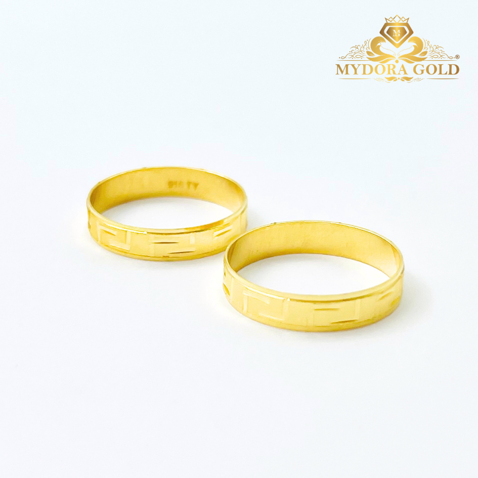 MYDORA Cincin Belah Rotan Greek Key l EMAS916/22K