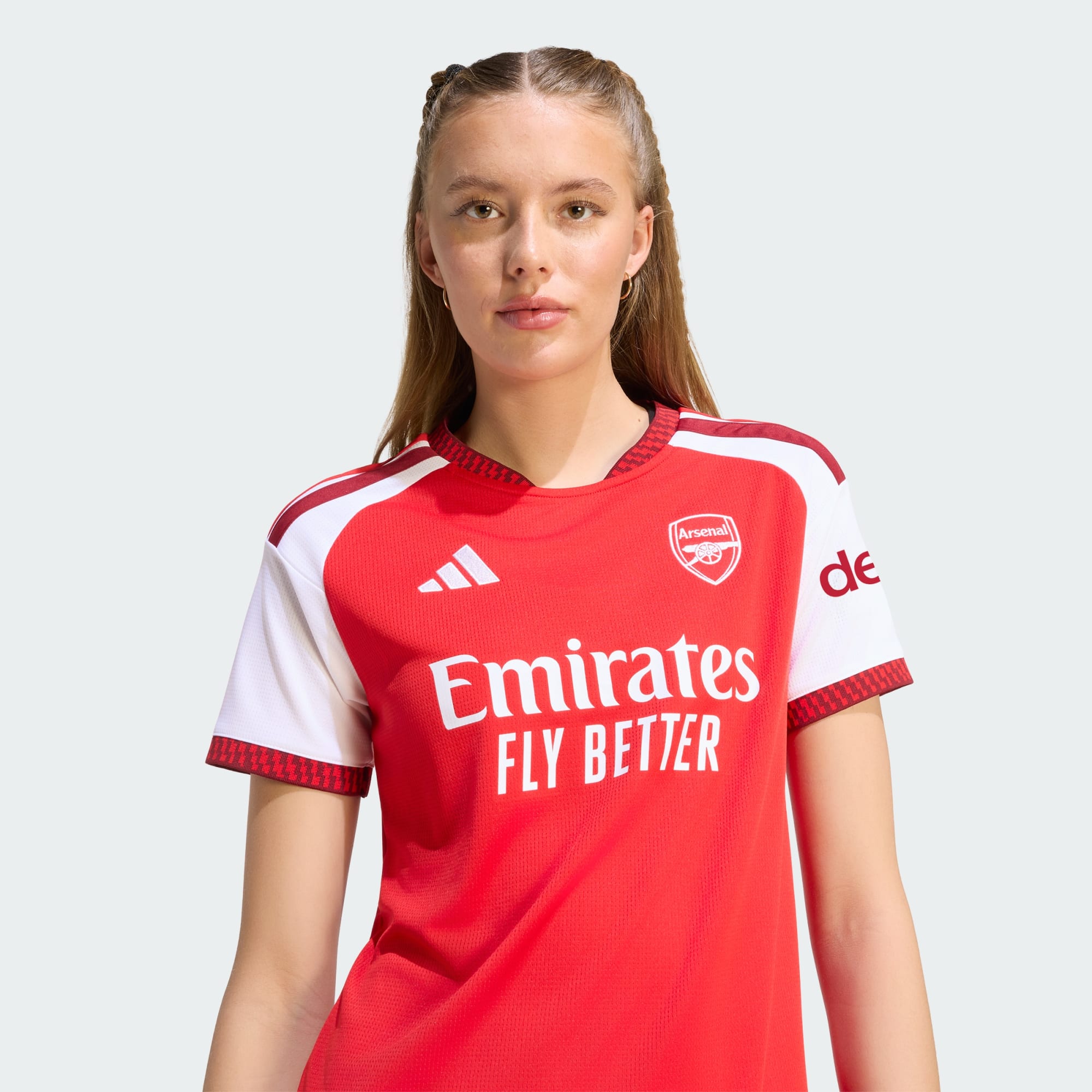 🔴⚪融合酋長球場建築美學 Adidas Arsenal 阿仙奴 2026-27 女裝主場球迷版球衣 (可加印字章) KB9946