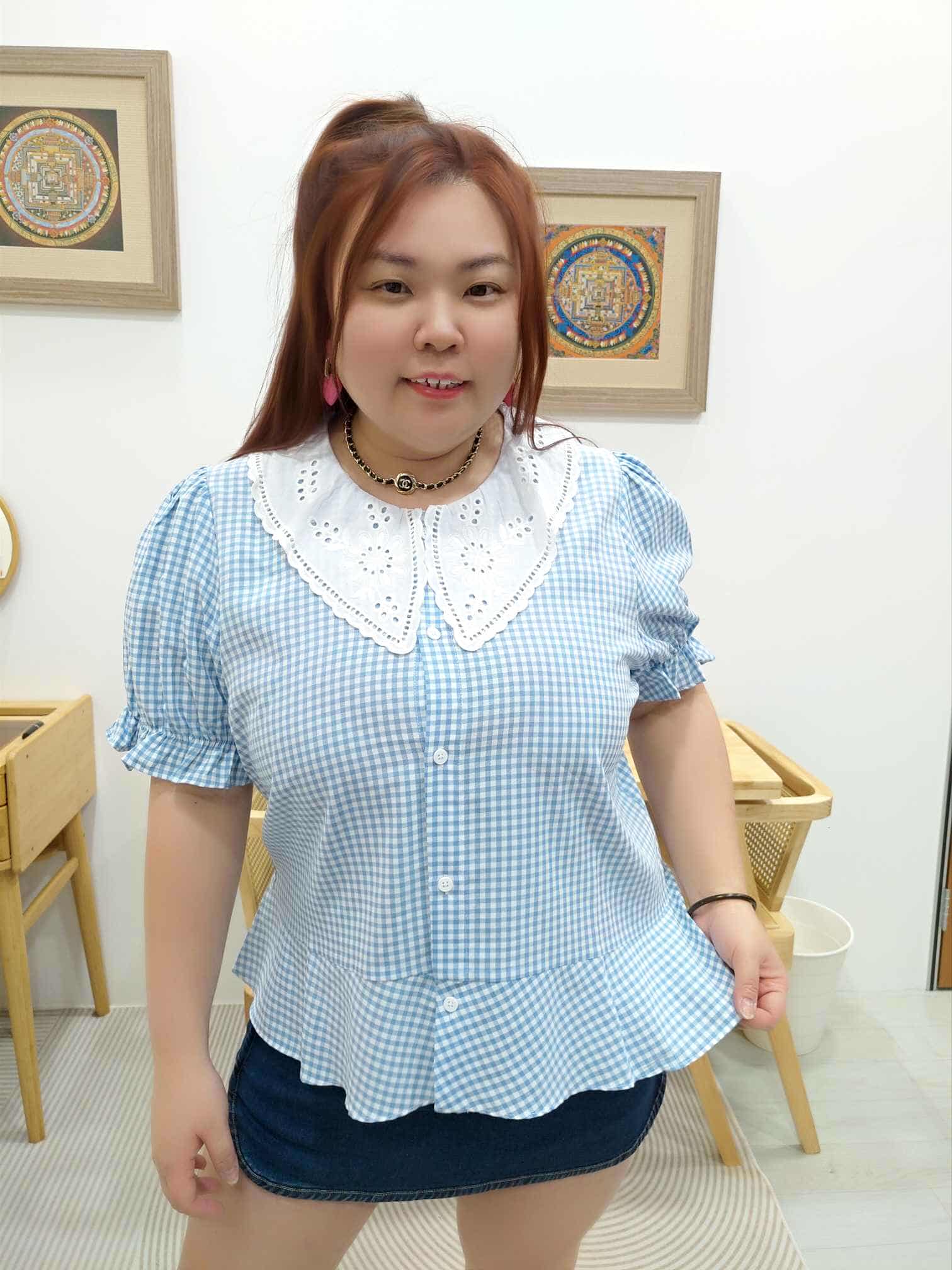 OTB11 CC281943 娃娃领格子款上衣